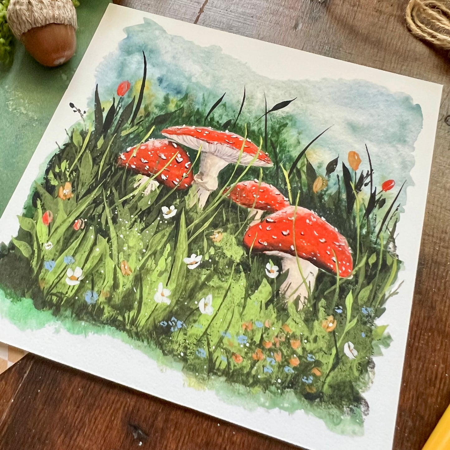 Mushroom Forest Art Print