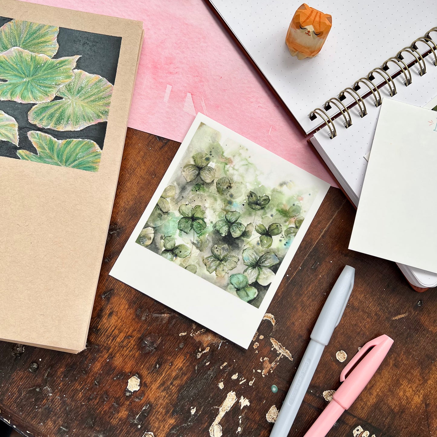 Luck Of The Irish | Clovers Polaroid Style Postcard