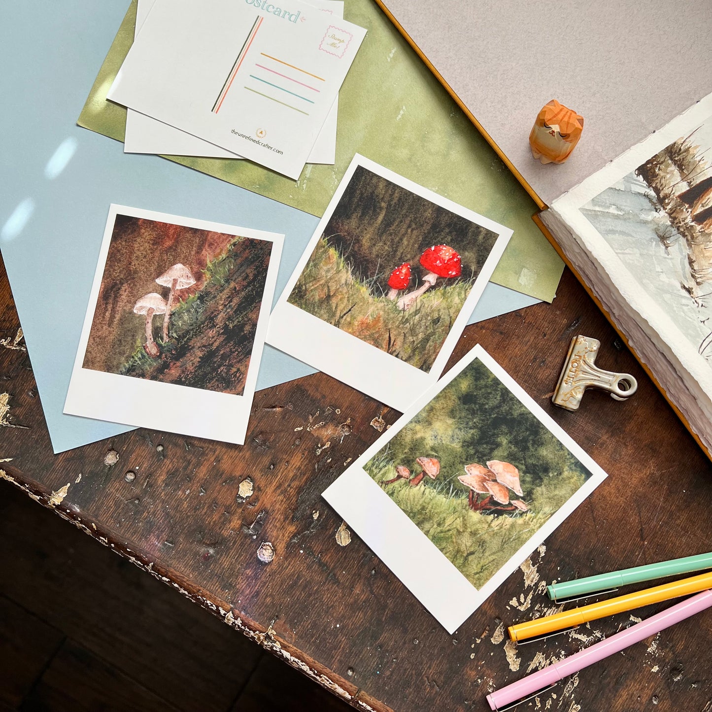 Tiny Forest | Mushroom Polaroid Postcard Set