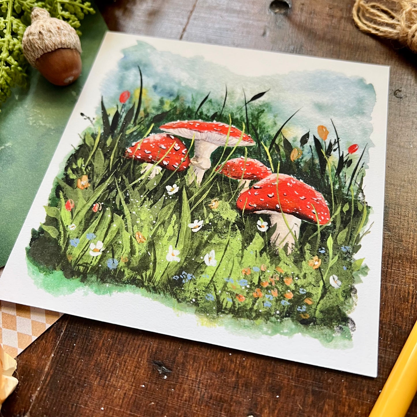 Mushroom Forest Art Print