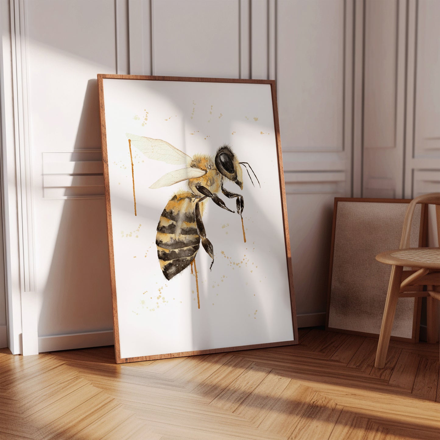 Honeybee Watercolor Print
