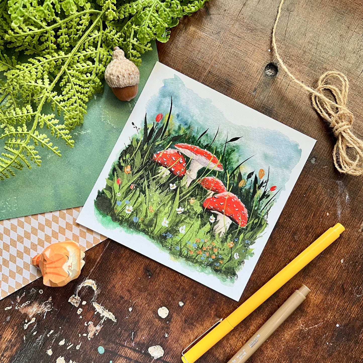 Mushroom Forest Art Print