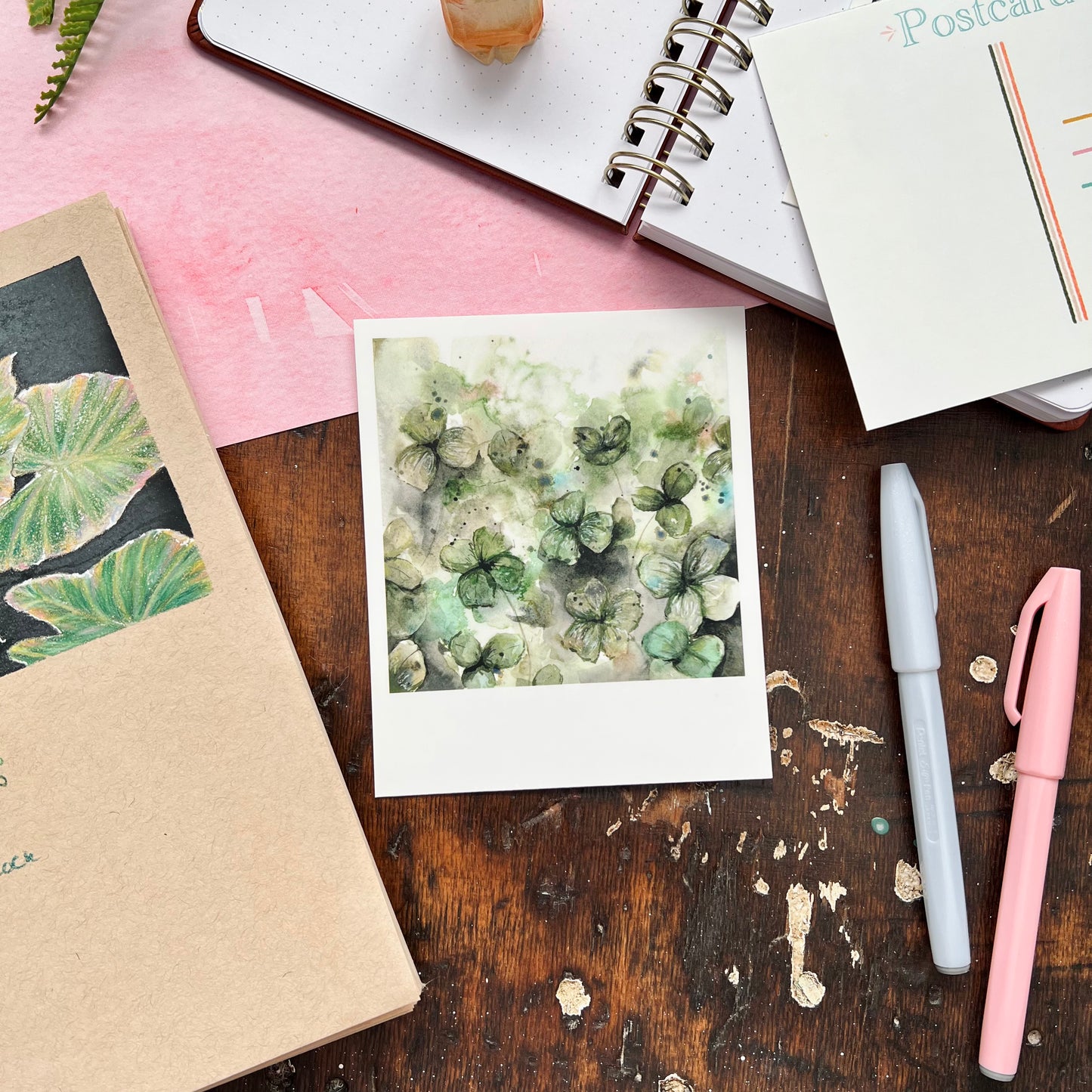Luck Of The Irish | Clovers Polaroid Style Postcard