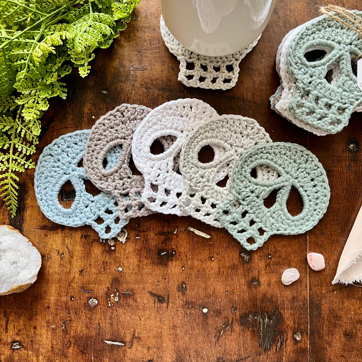 Skull Coaster Set | Foggy Morning Palette