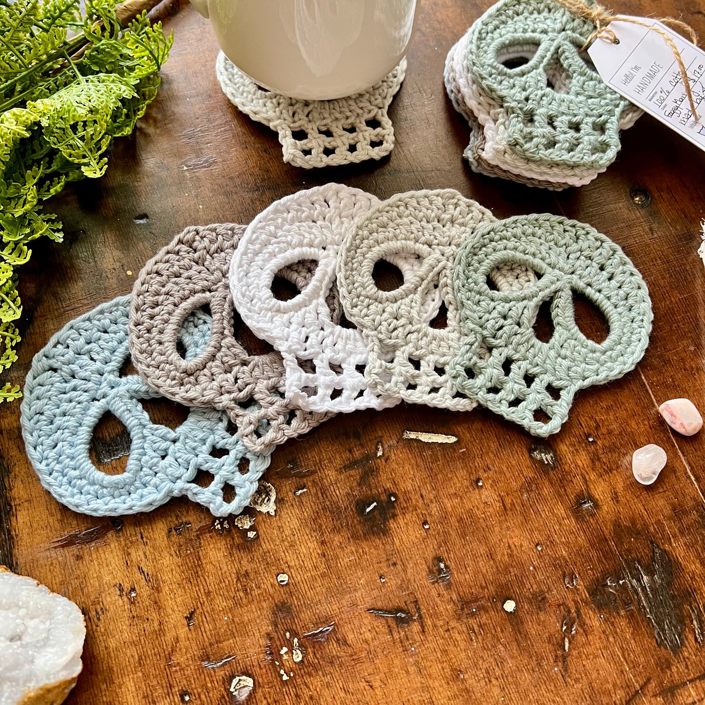 Skull Coaster Set | Foggy Morning Palette