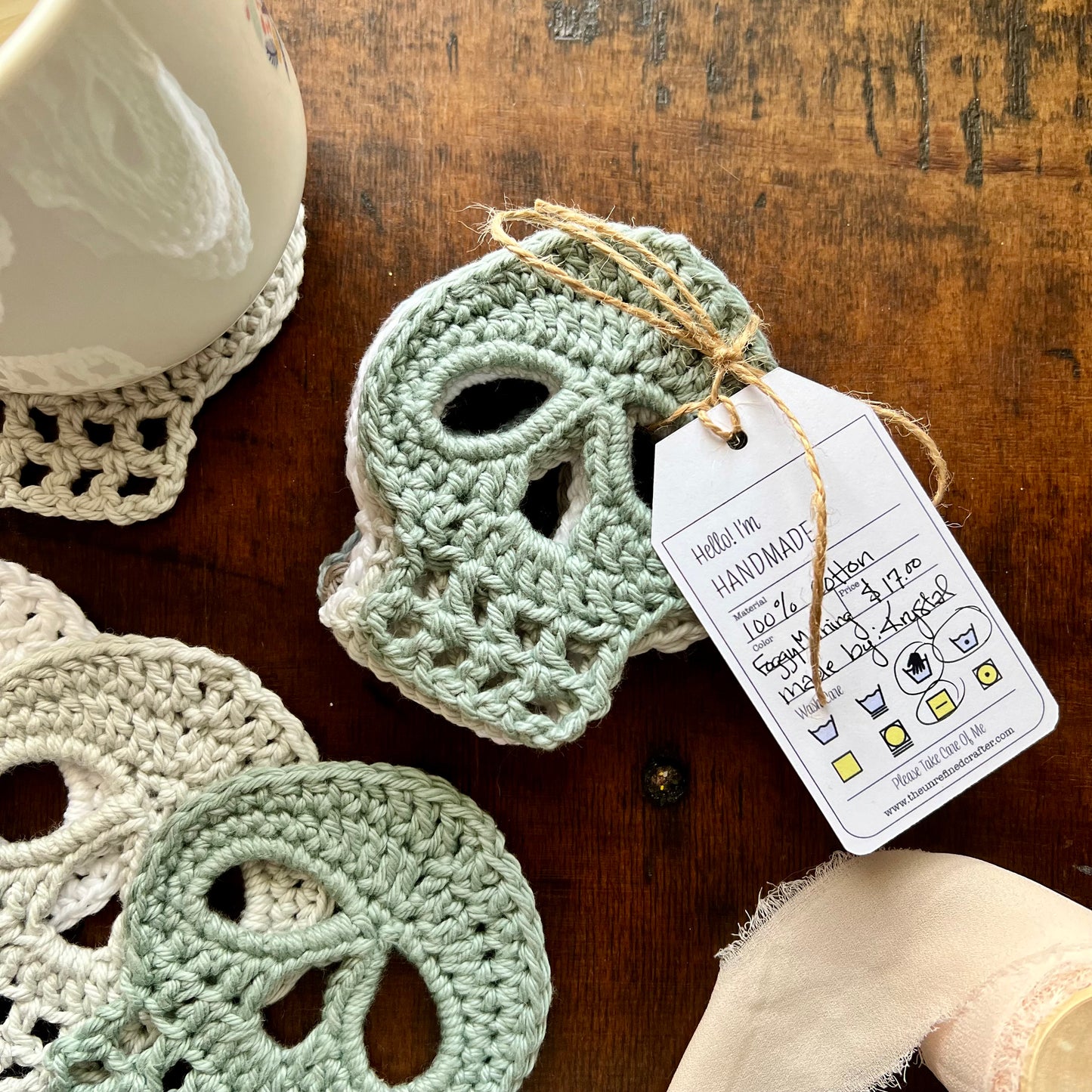 Skull Coaster Set | Foggy Morning Palette