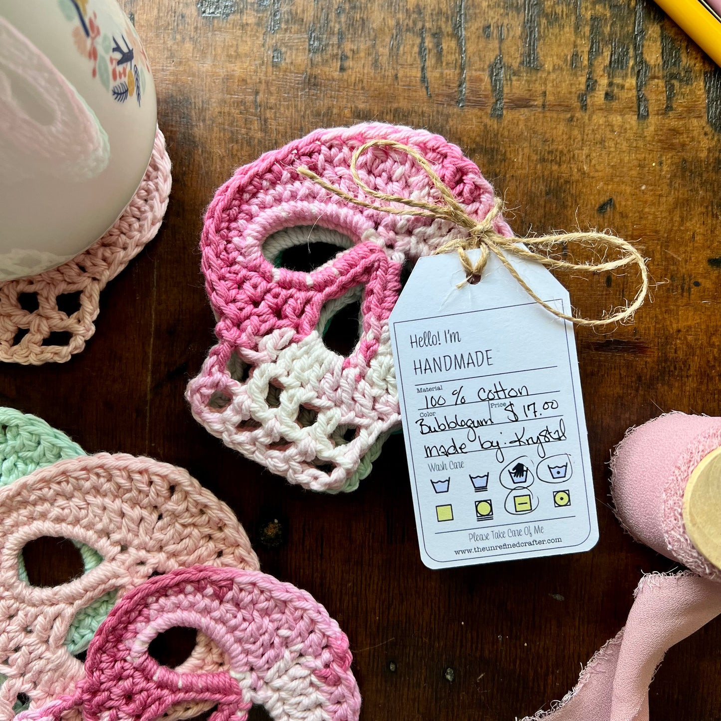 Skull Coaster Set | Bubblegum Palette