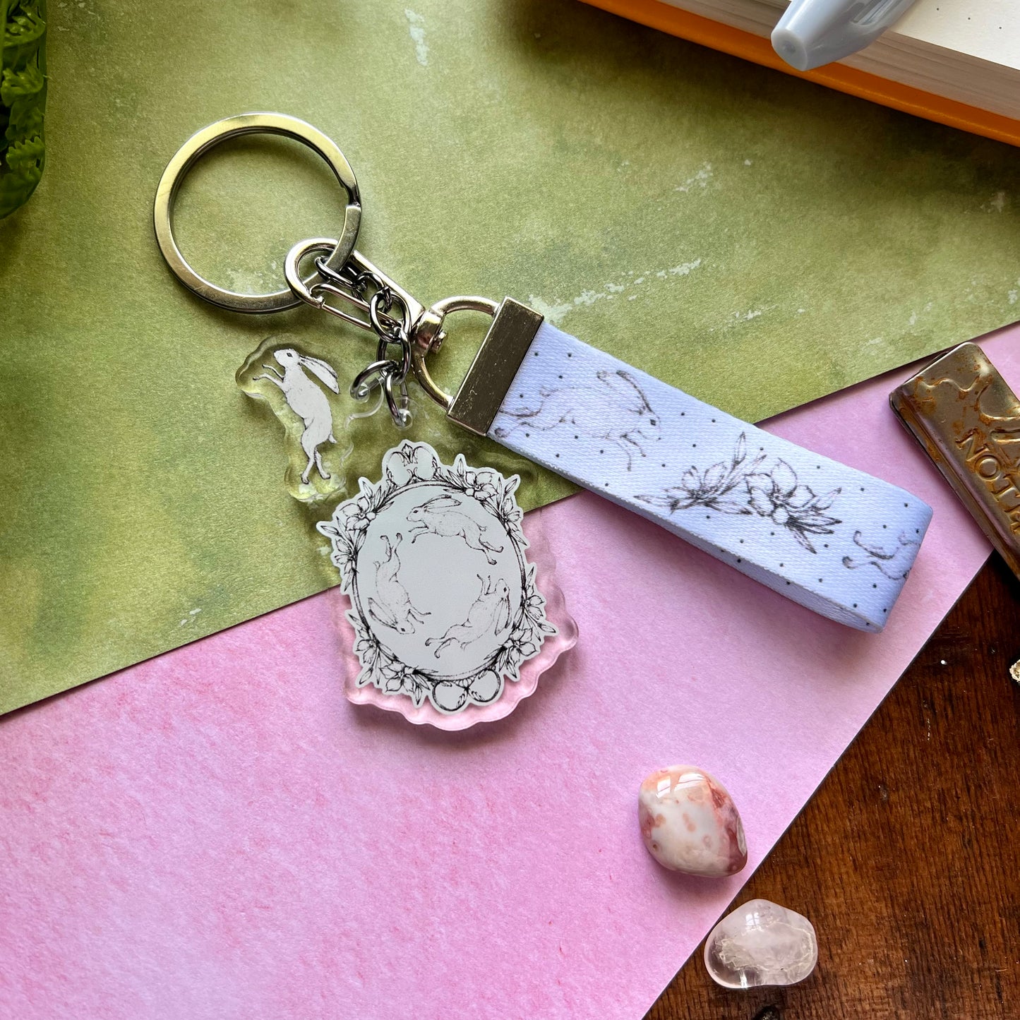 White Rabbit Keychain