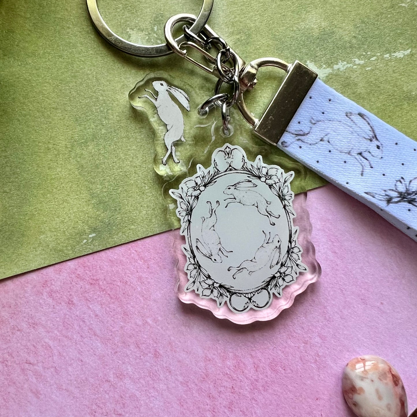 White Rabbit Keychain