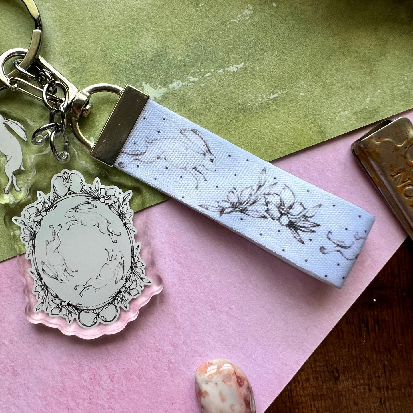 White Rabbit Keychain