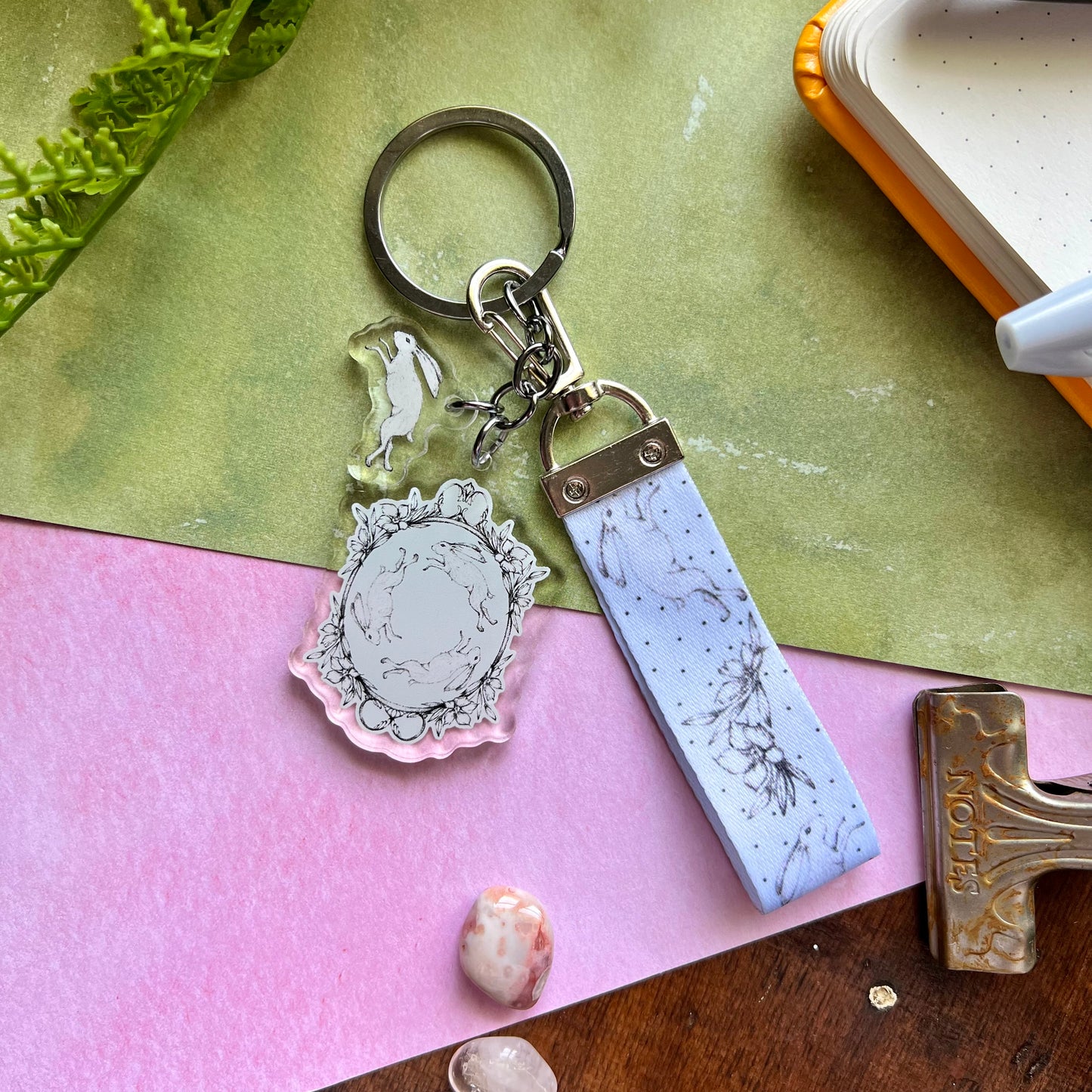 White Rabbit Keychain