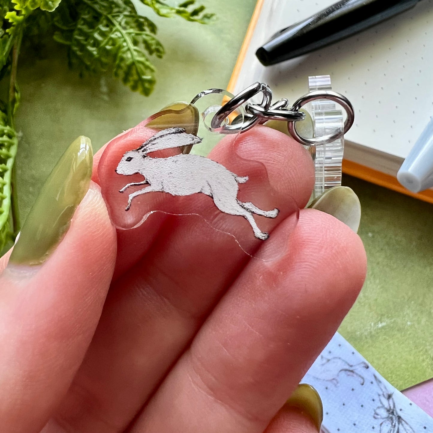 White Rabbit Keychain