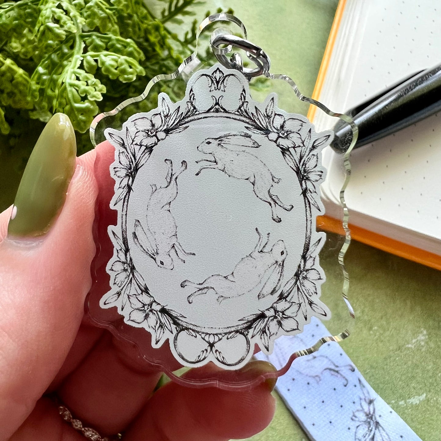 White Rabbit Keychain