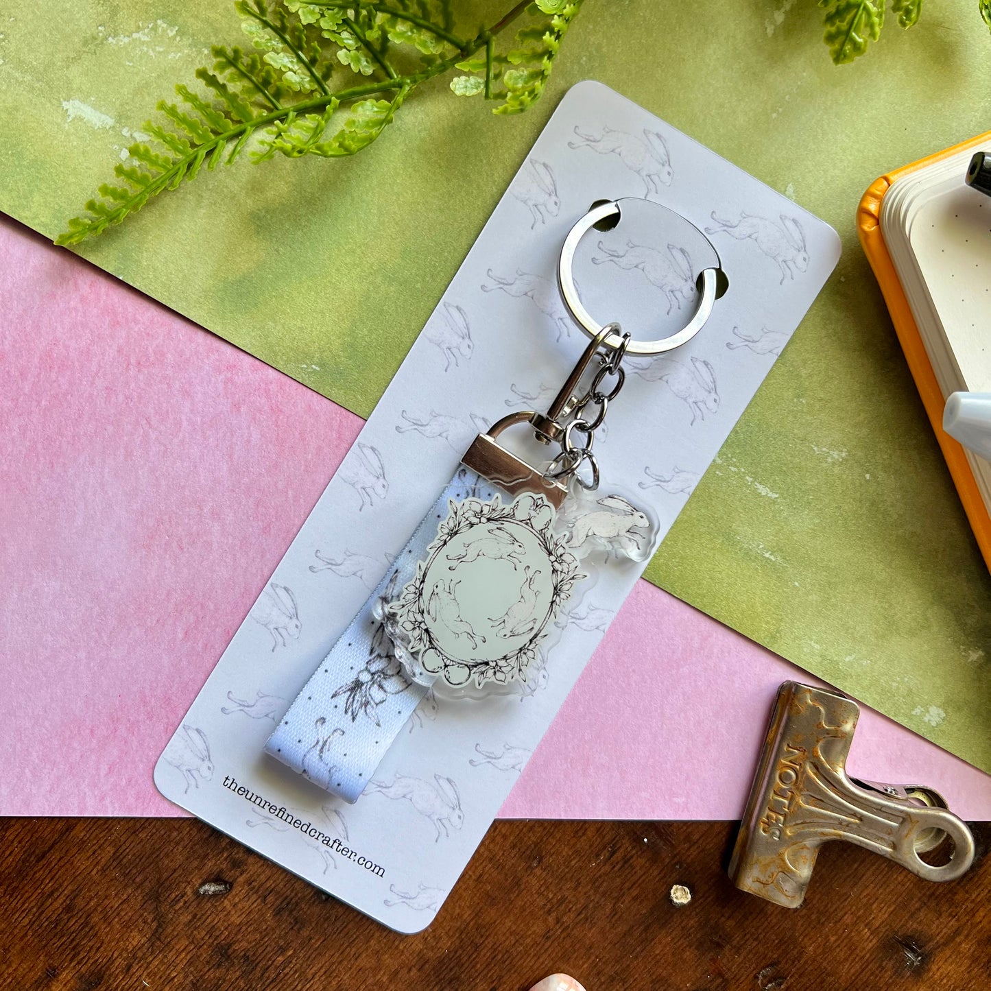 White Rabbit Keychain