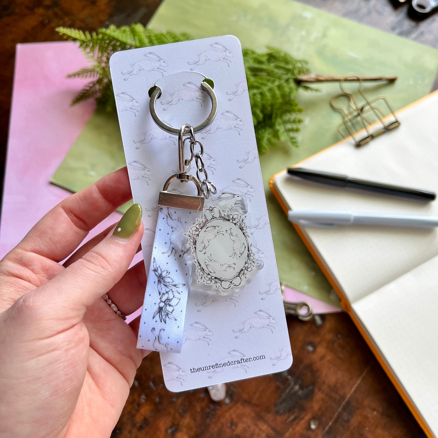 White Rabbit Keychain