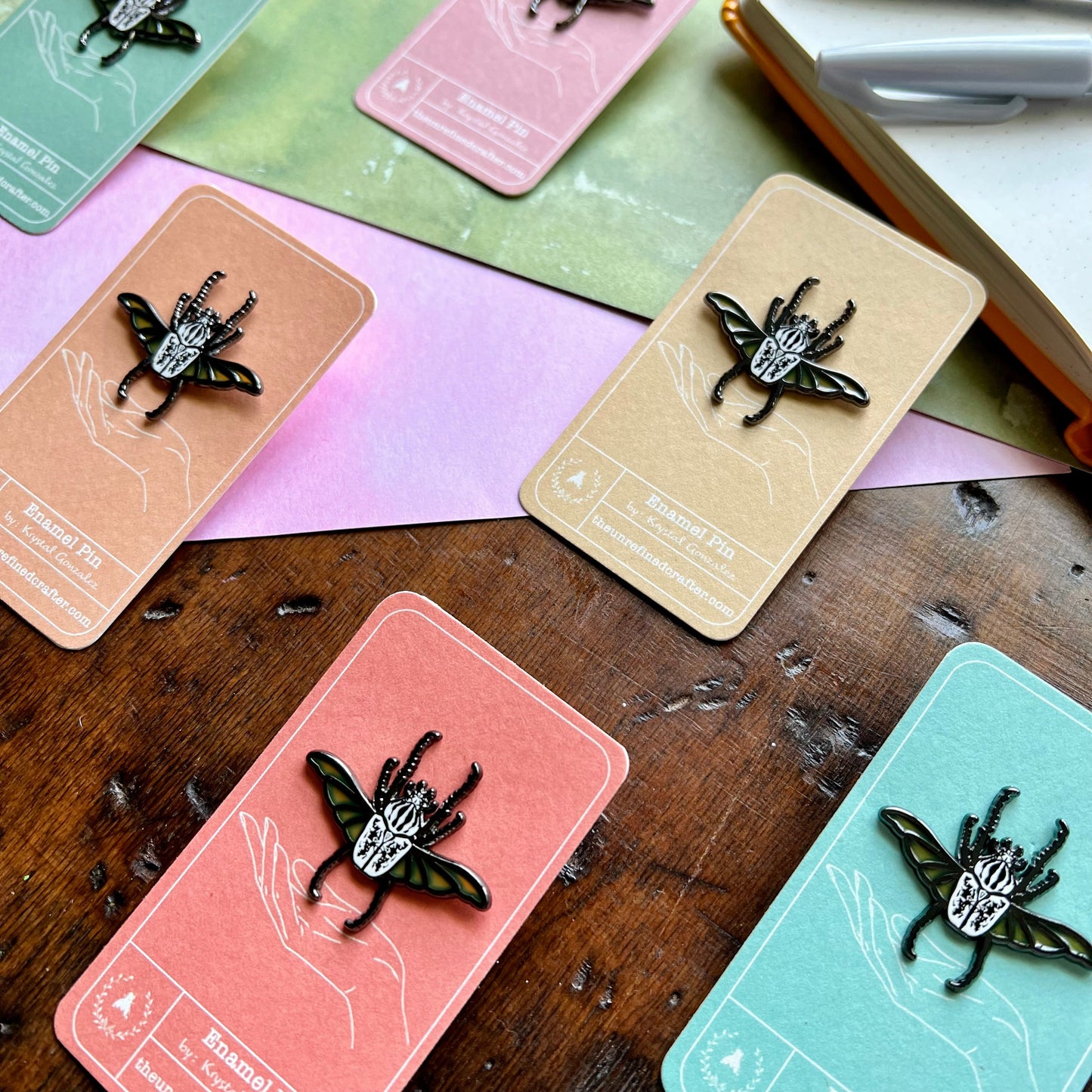 B Grade Goliath Beetle Enamel Pin
