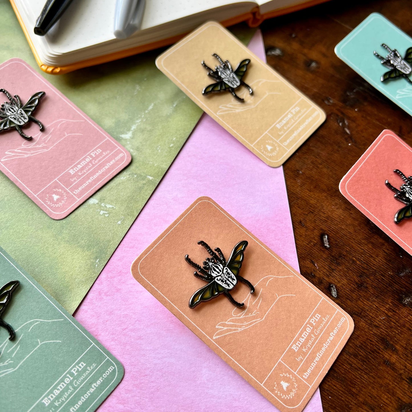 B Grade Goliath Beetle Enamel Pin
