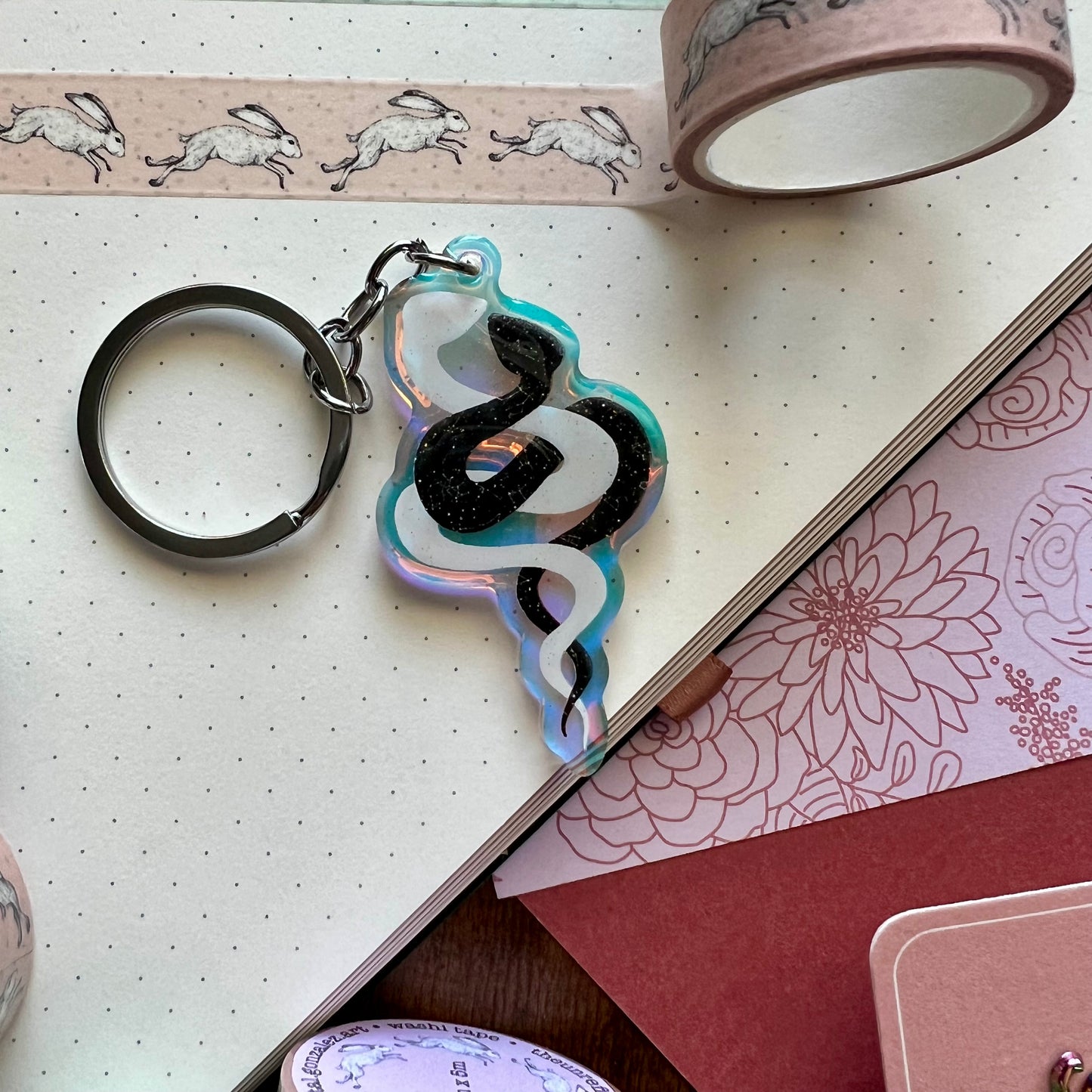 Celestial Snakes Keychain
