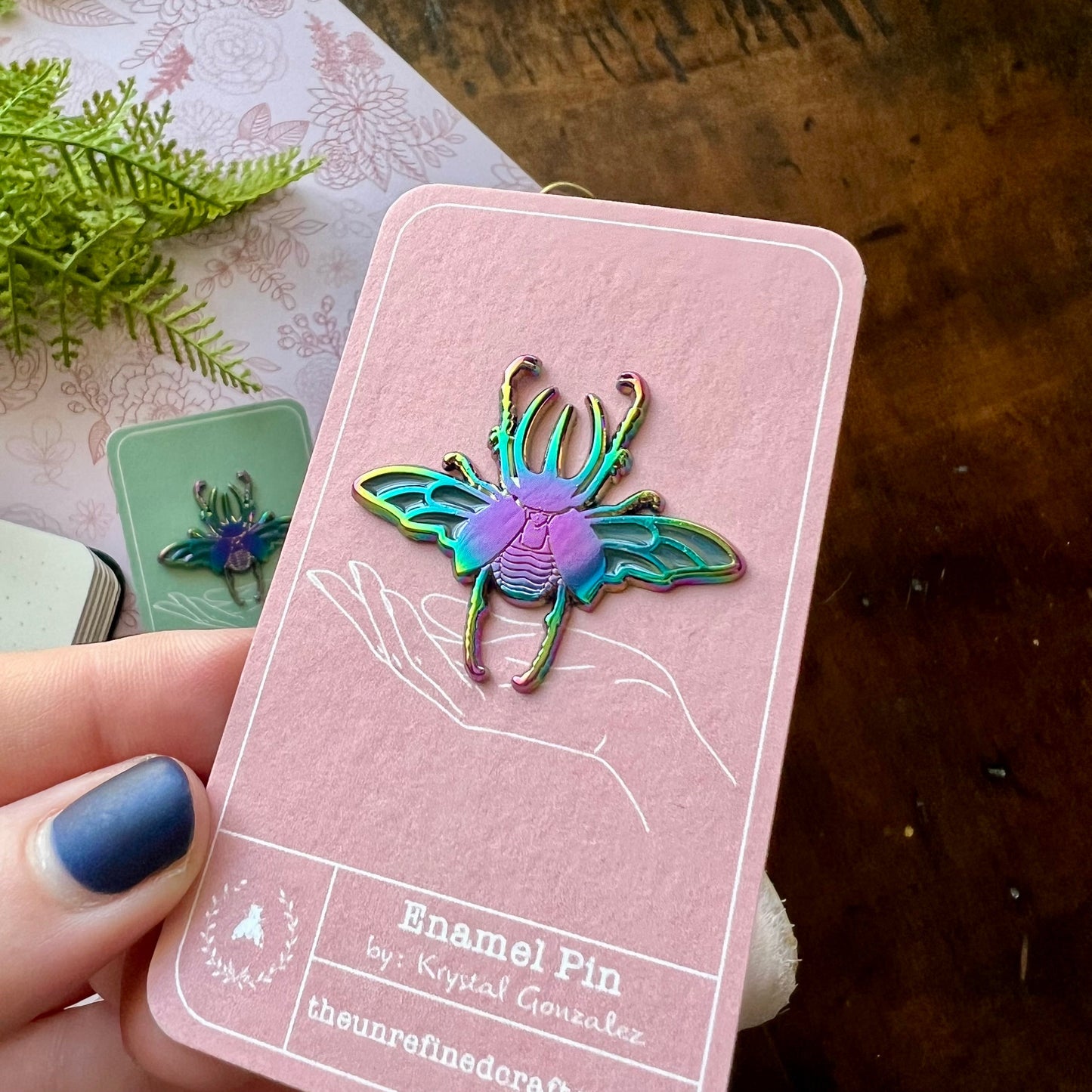 B Grade Atlas Beetle Enamel Pin