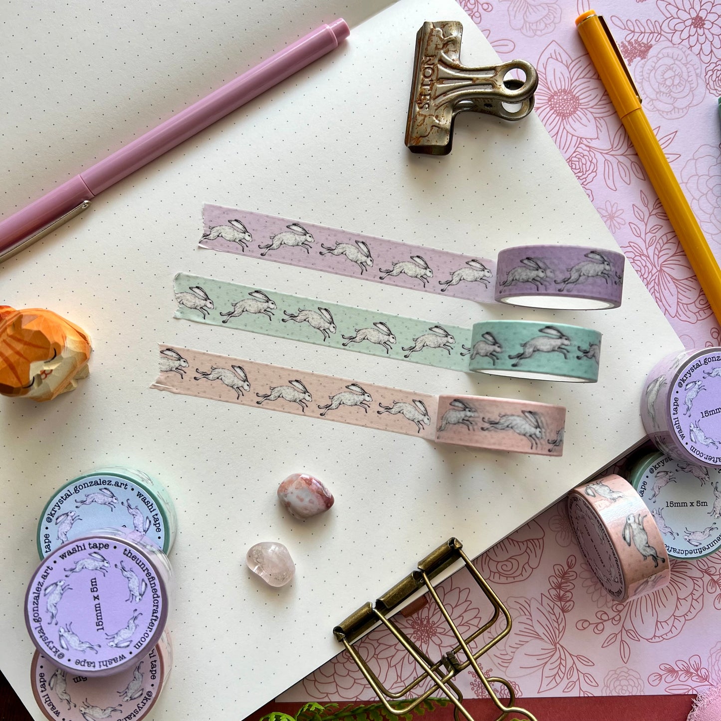 White Rabbit 3 Pack Washi Tape