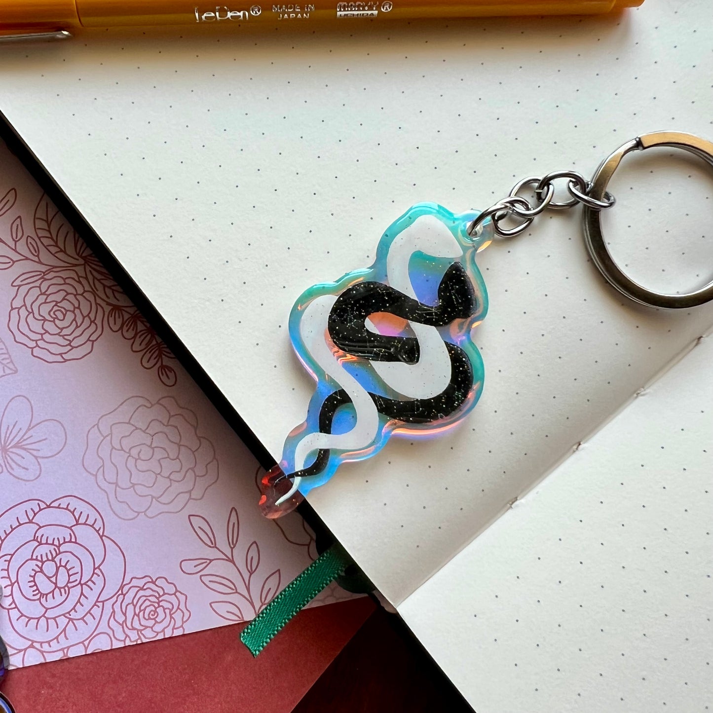 Celestial Snakes Keychain