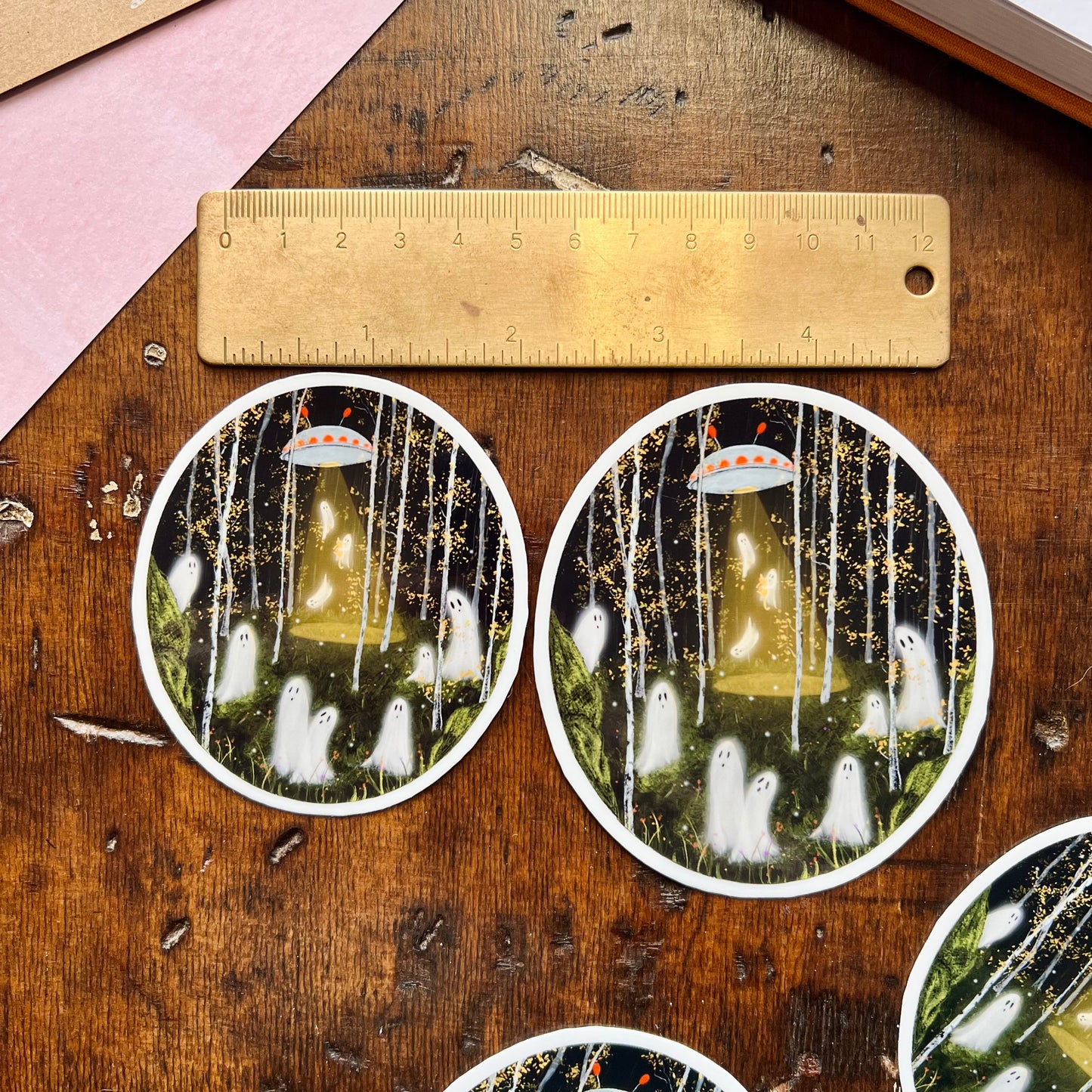 Ghost Abduction Vinyl Sticker