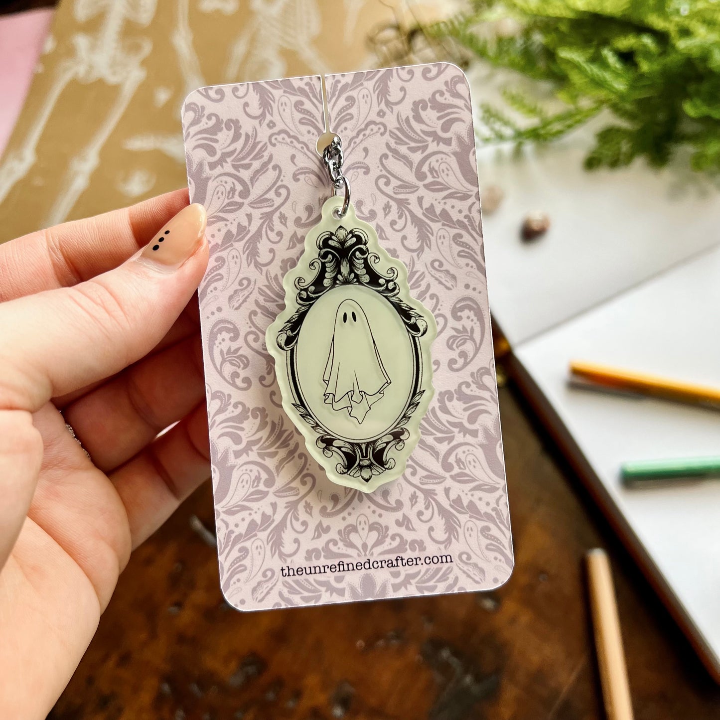 Glow In The Dark Ghost Keychain