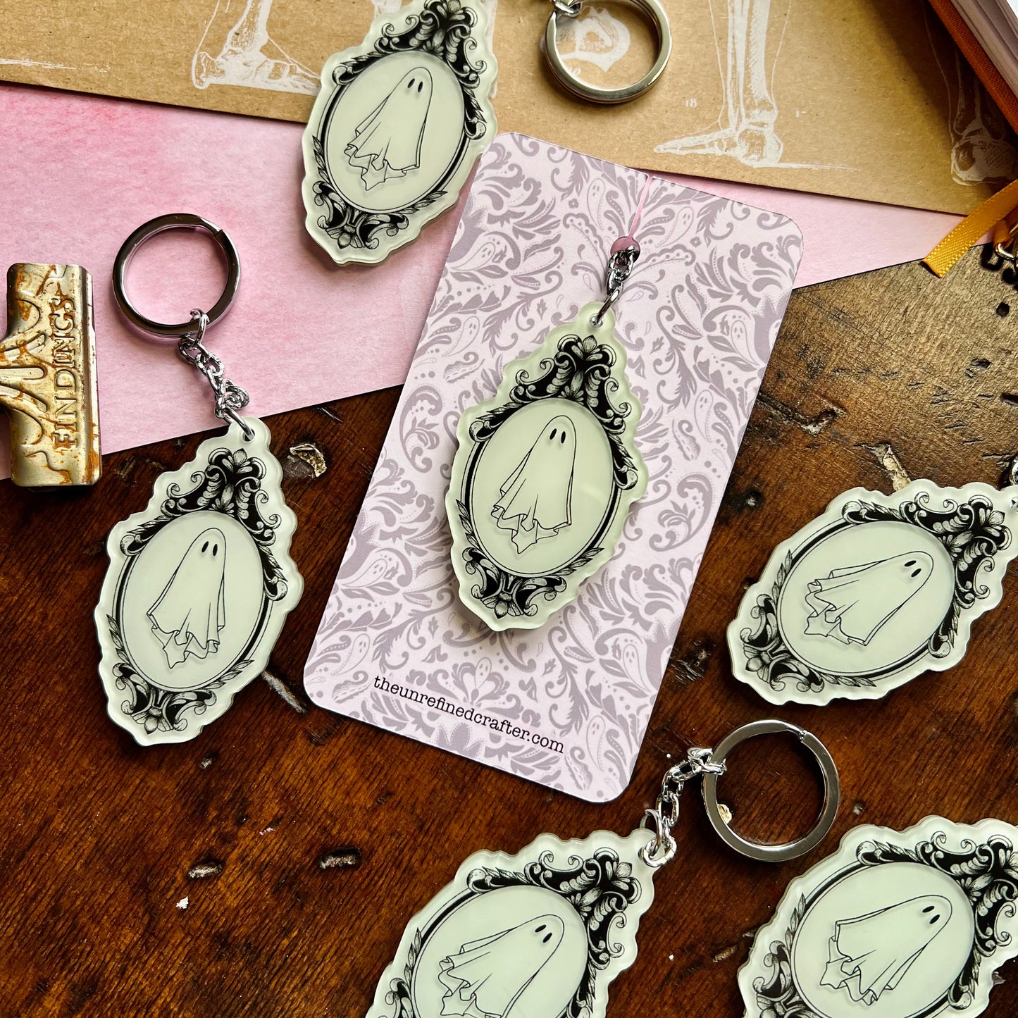 Glow In The Dark Ghost Keychain