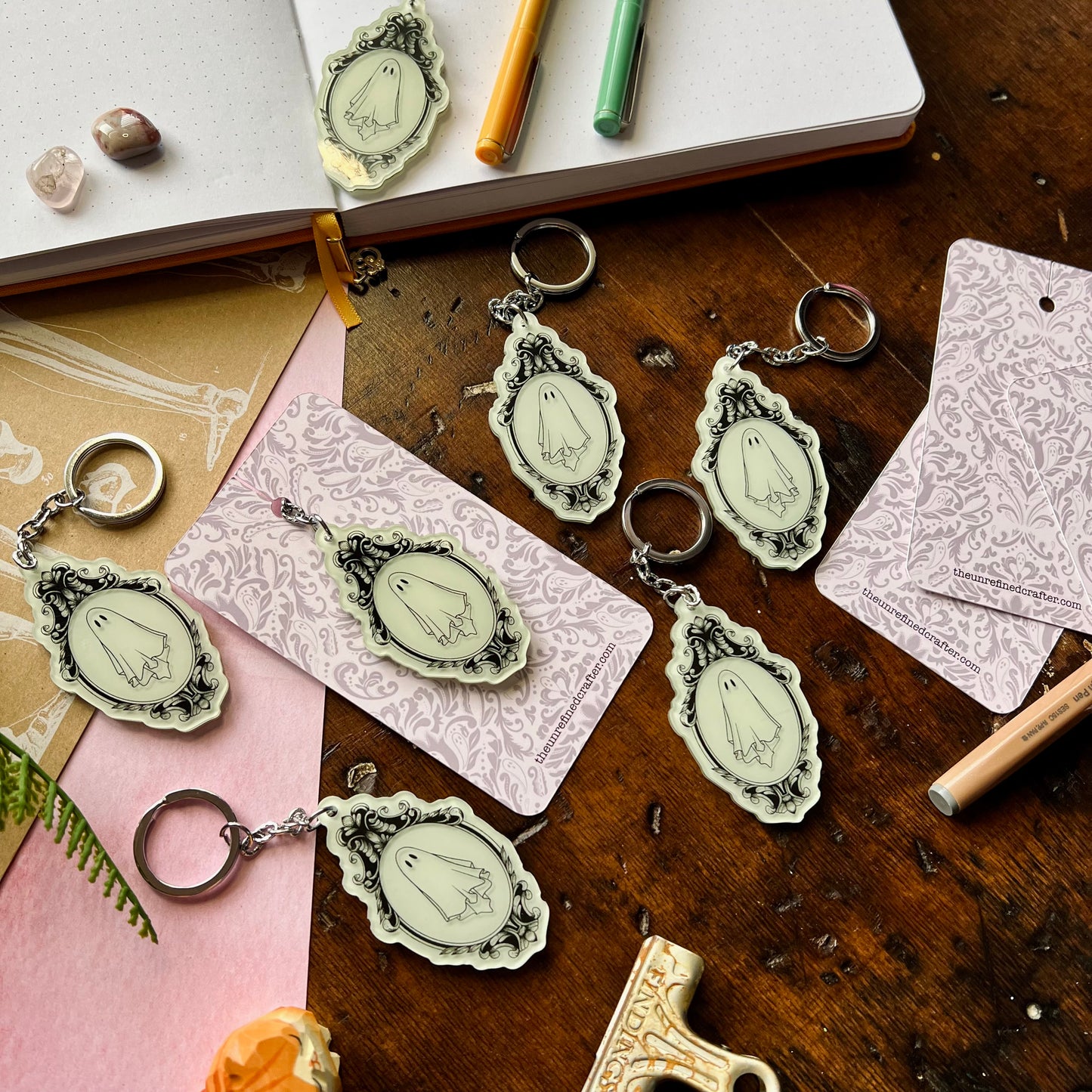 Glow In The Dark Ghost Keychain