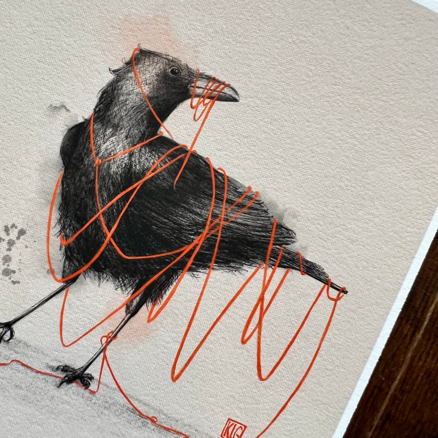 Tangled Crow Art Print