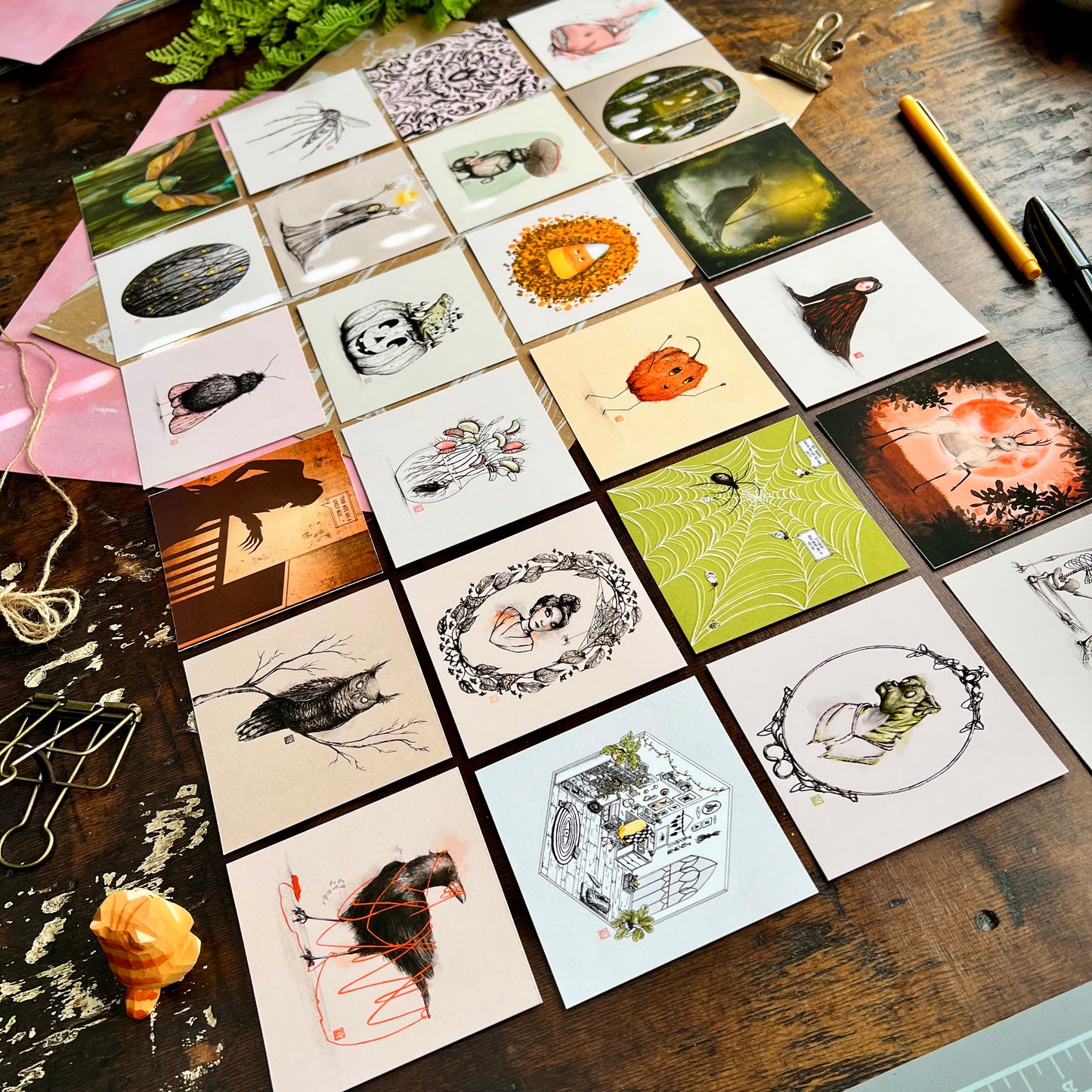 Drawlloween 2023 Mini Art Print Set