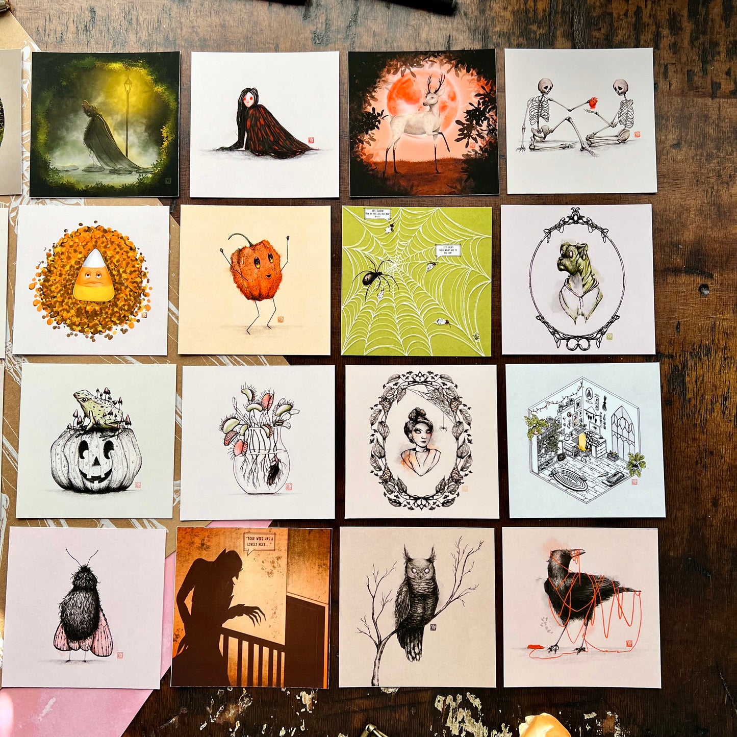 Drawlloween 2023 Mini Art Print Set