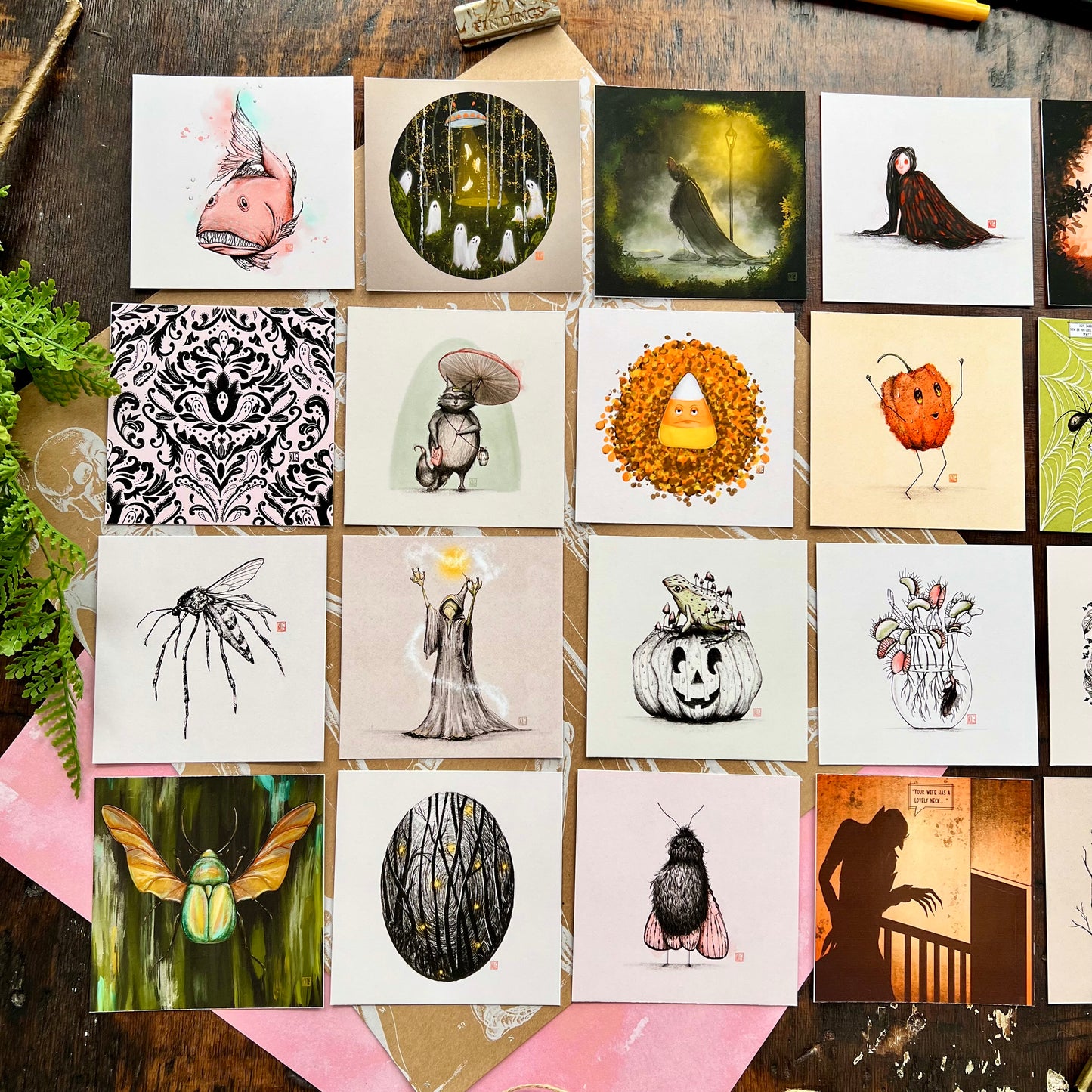 Drawlloween 2023 Mini Art Print Set