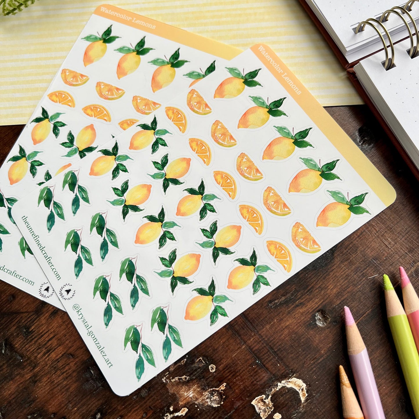 Lemon Planner Sticker Sheet