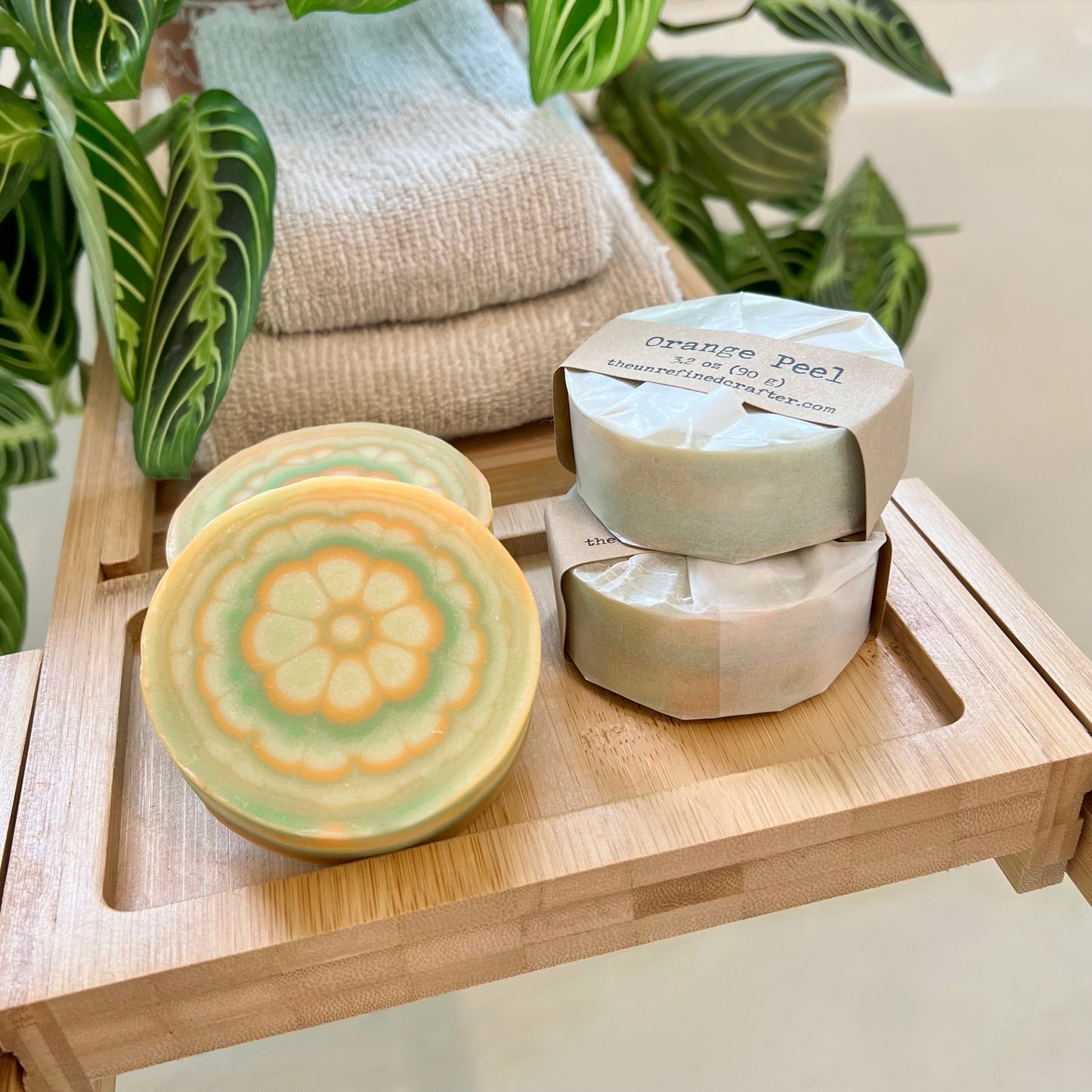 Orange Peel Kaleidoscope Handmade Soap