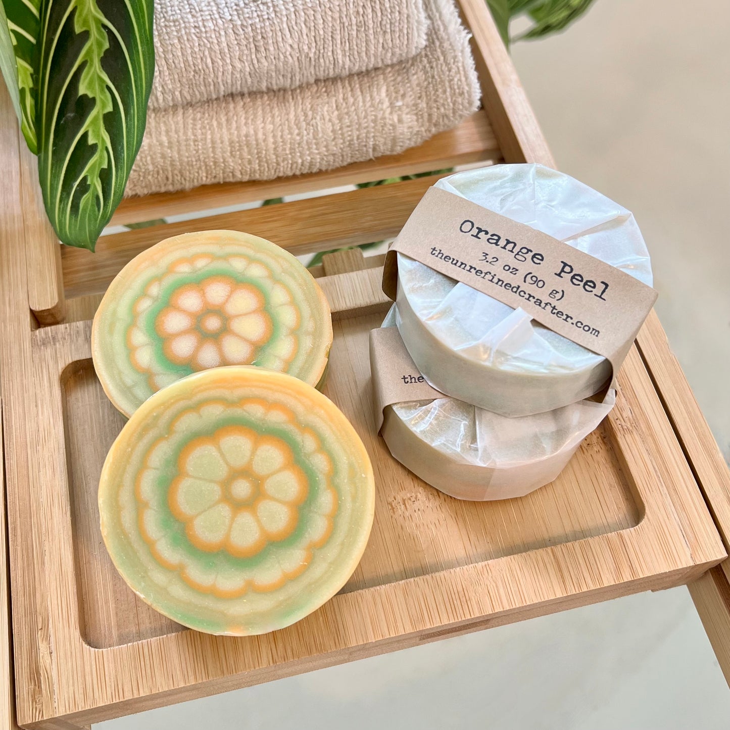 Orange Peel Kaleidoscope Handmade Soap
