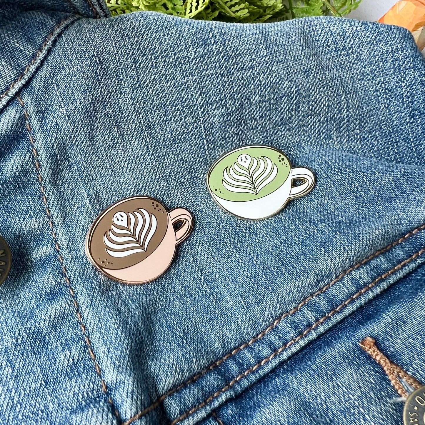 B Grade Latte Ghost Enamel Pin