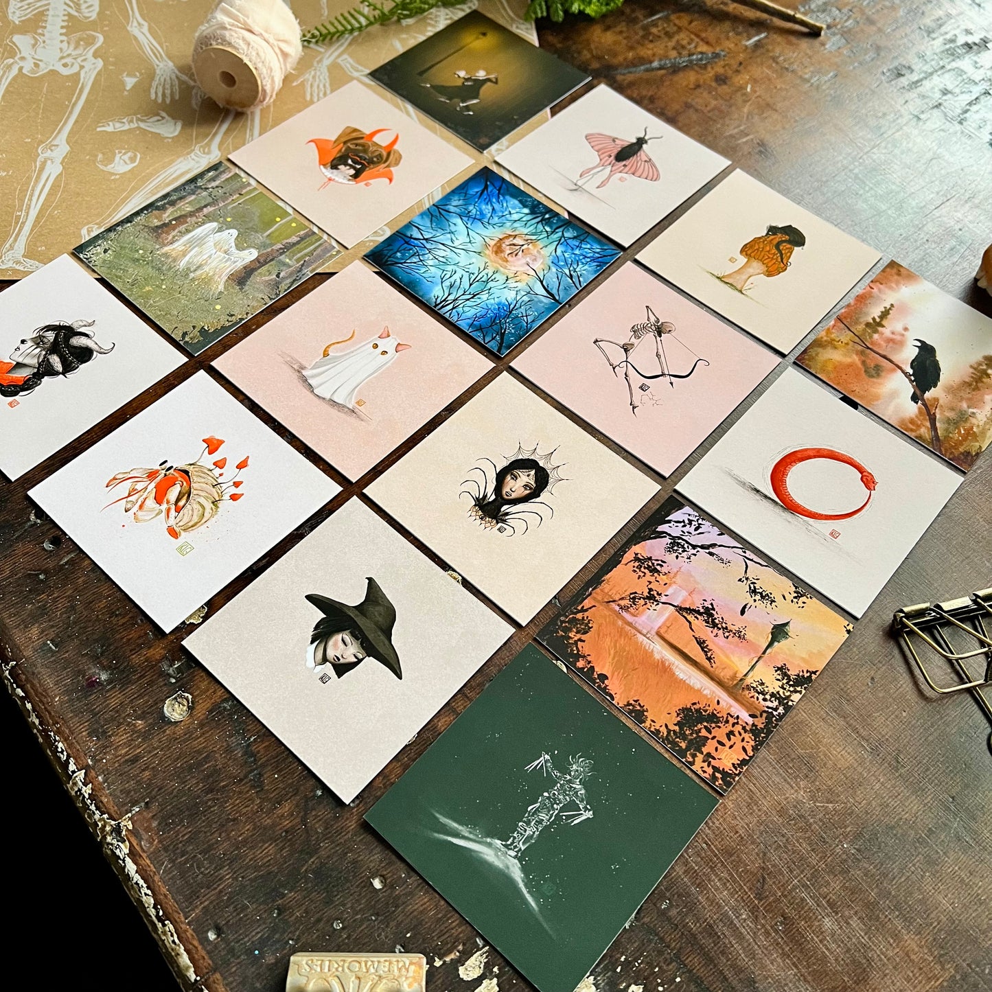 Drawlloween 2024 Mini Art Print Set