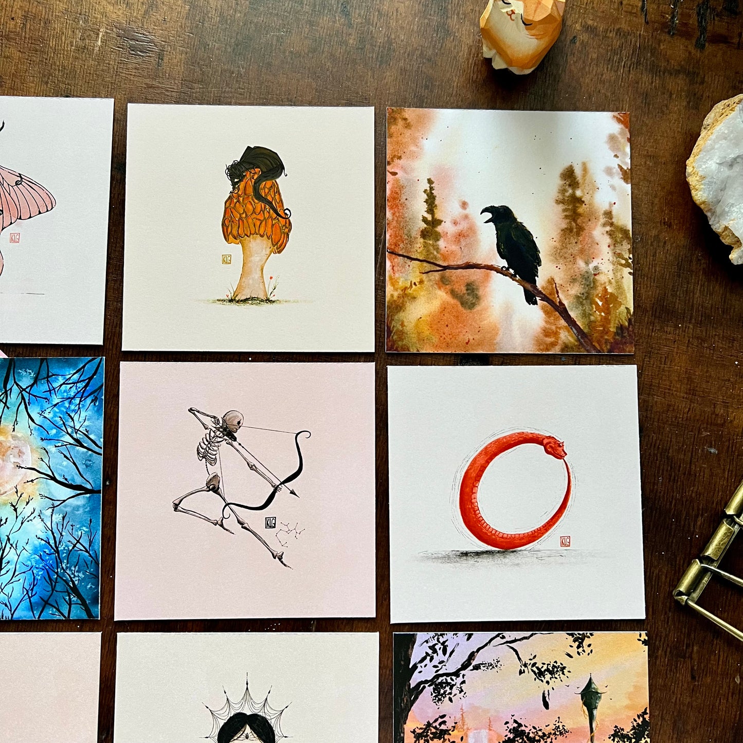 Drawlloween 2024 Mini Art Print Set