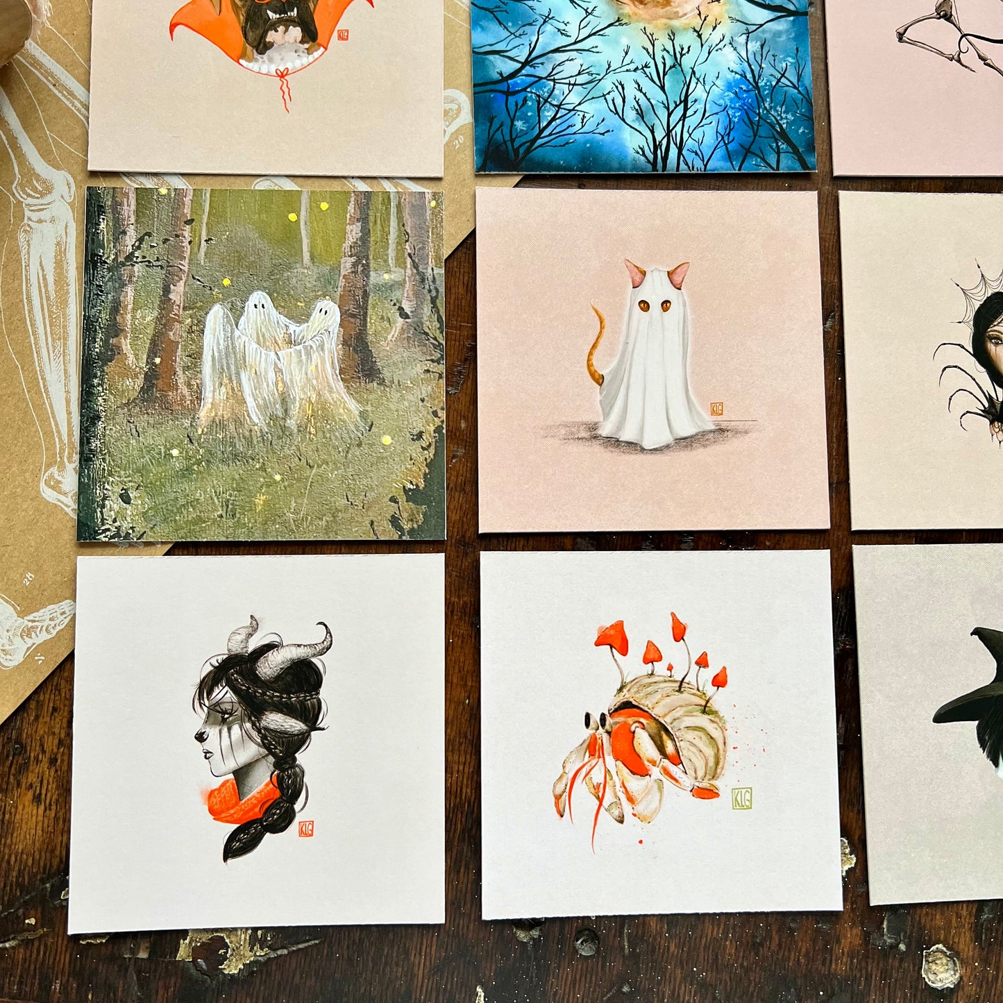 Drawlloween 2024 Mini Art Print Set