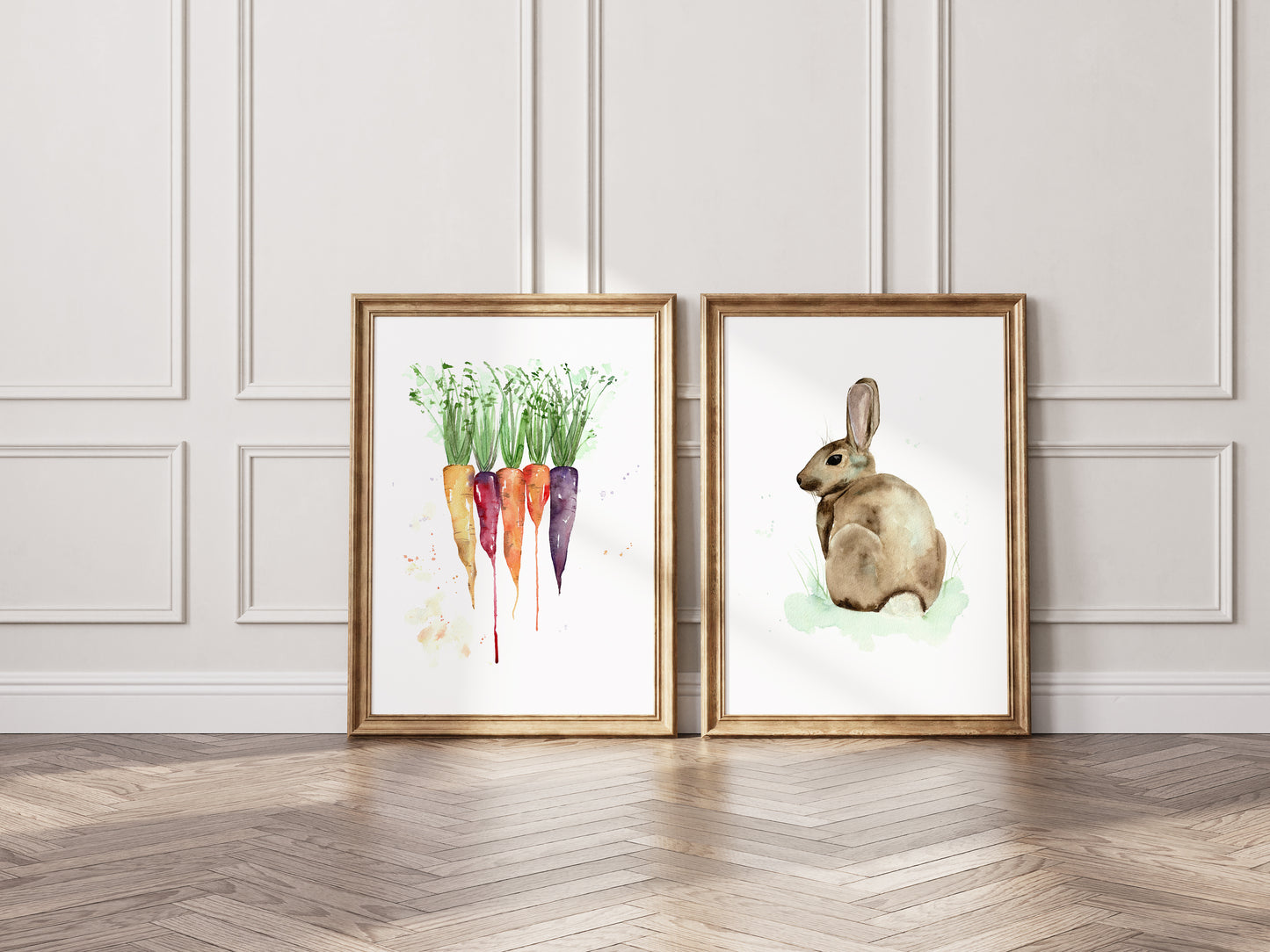 Bunny & Carrots Art Prints