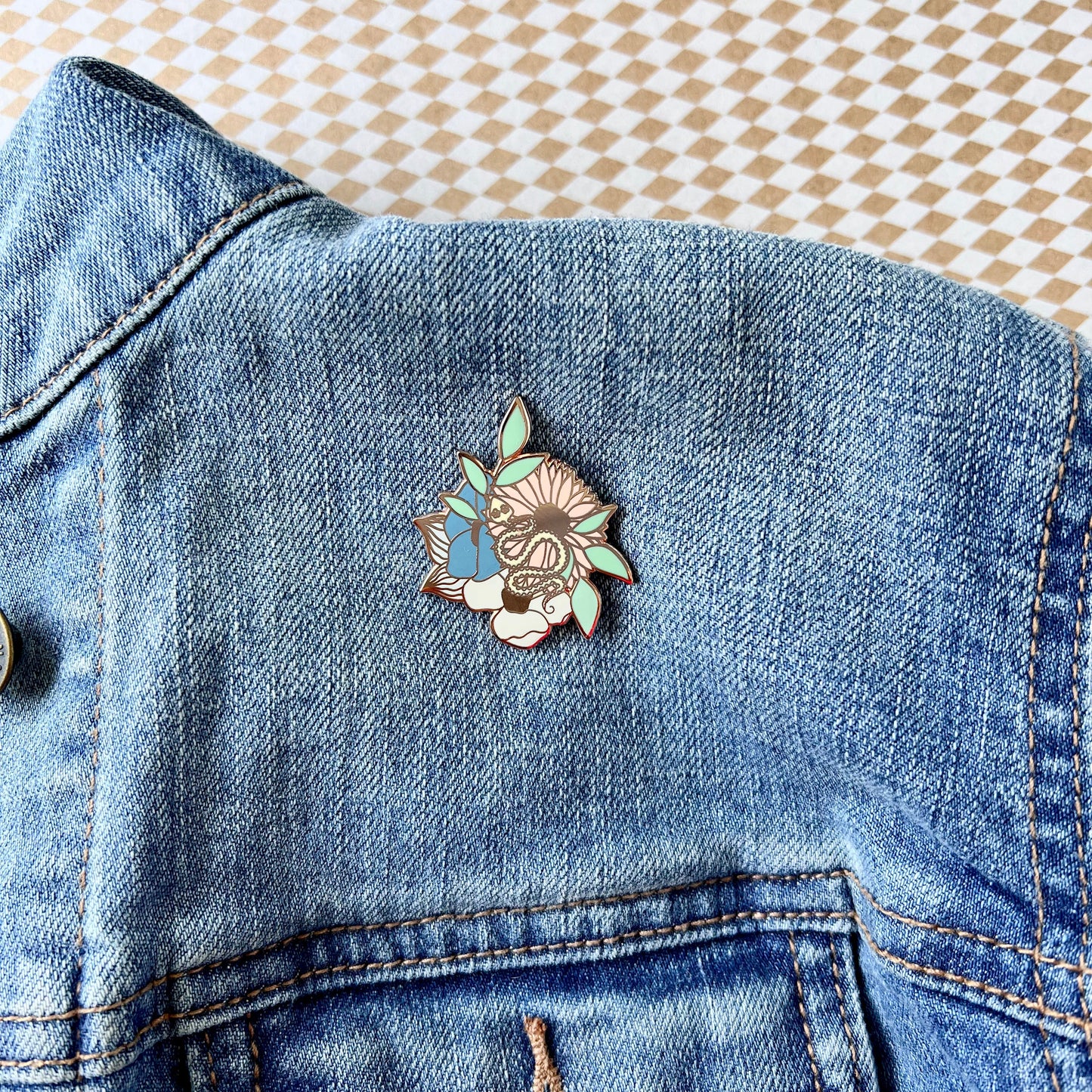 B Grade Hidden Snake Enamel Pin