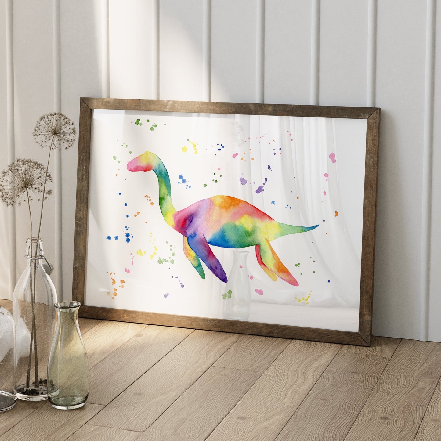 Rainbow Plesiosaurus Print