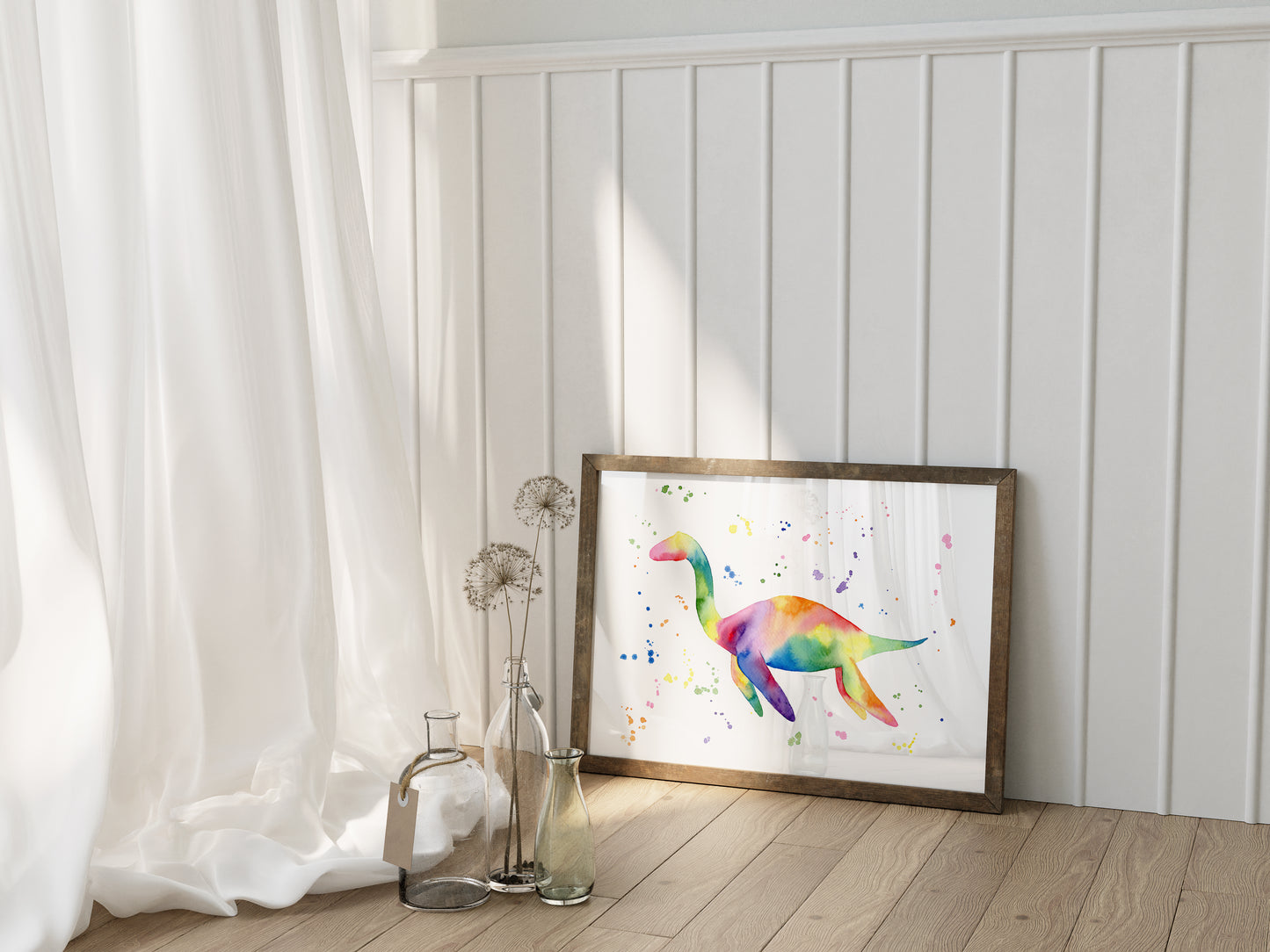 Rainbow Plesiosaurus Print