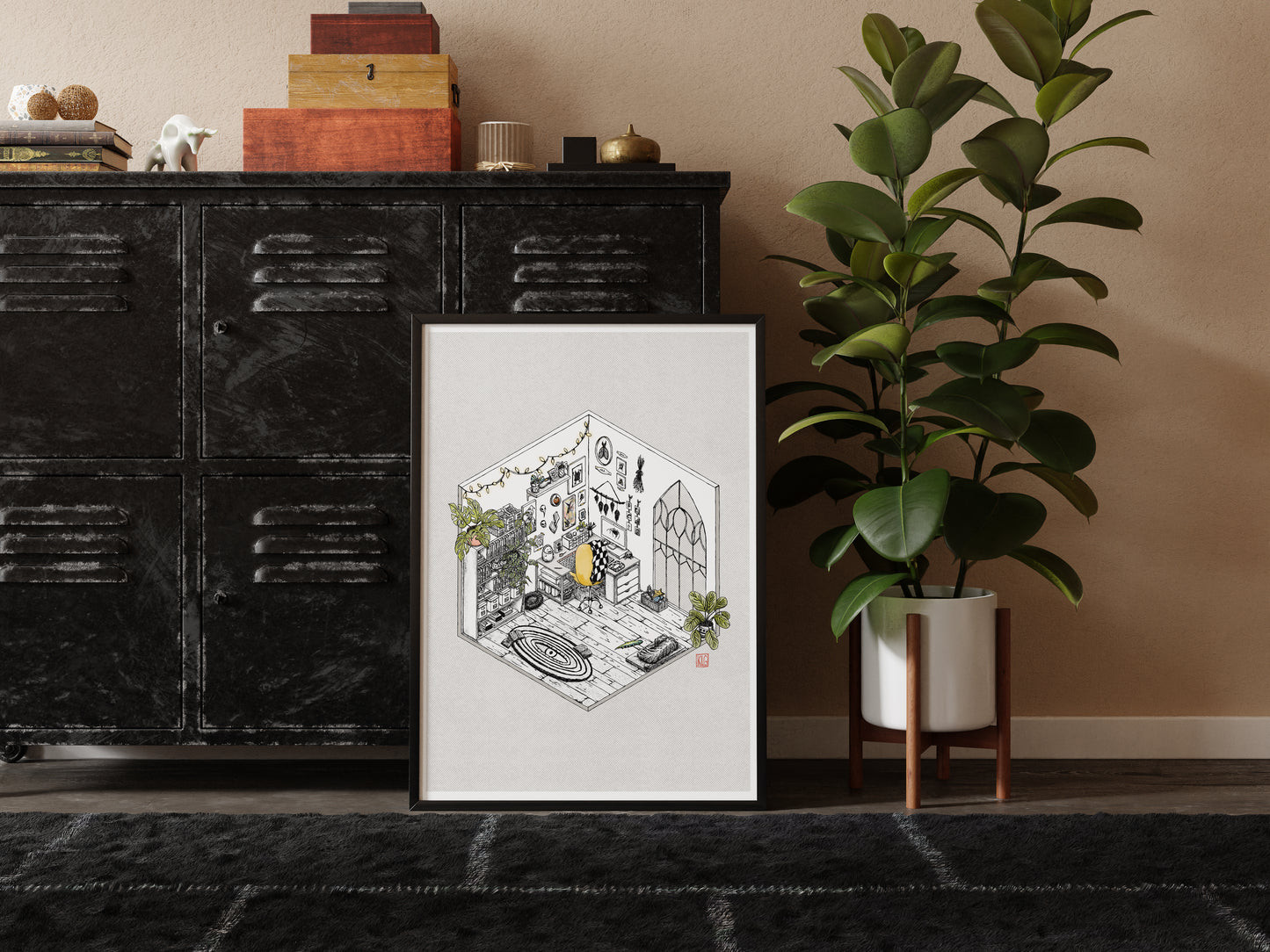 Werecat "Where's Cat?" Art Print