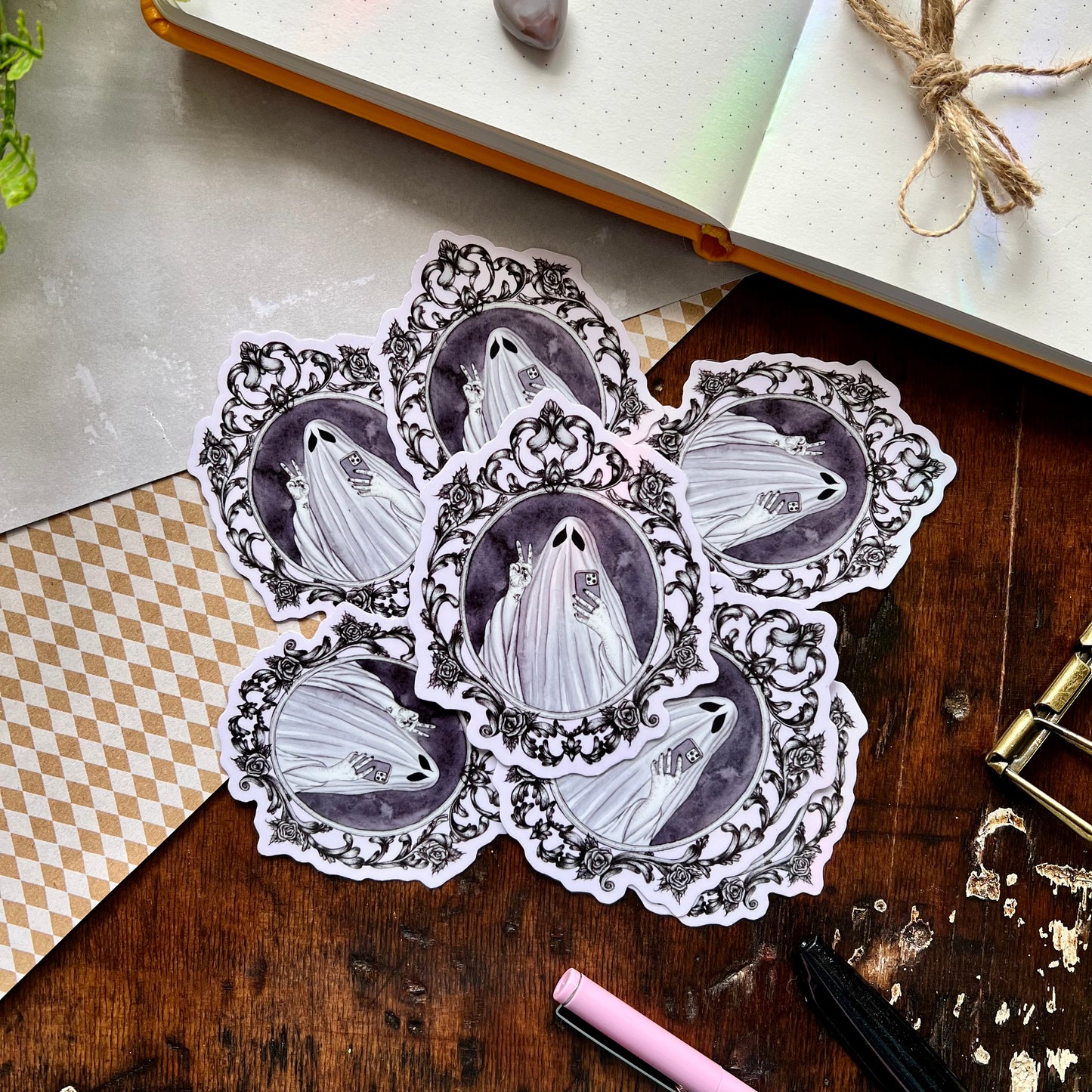 Ghost Selfie Vinyl Sticker