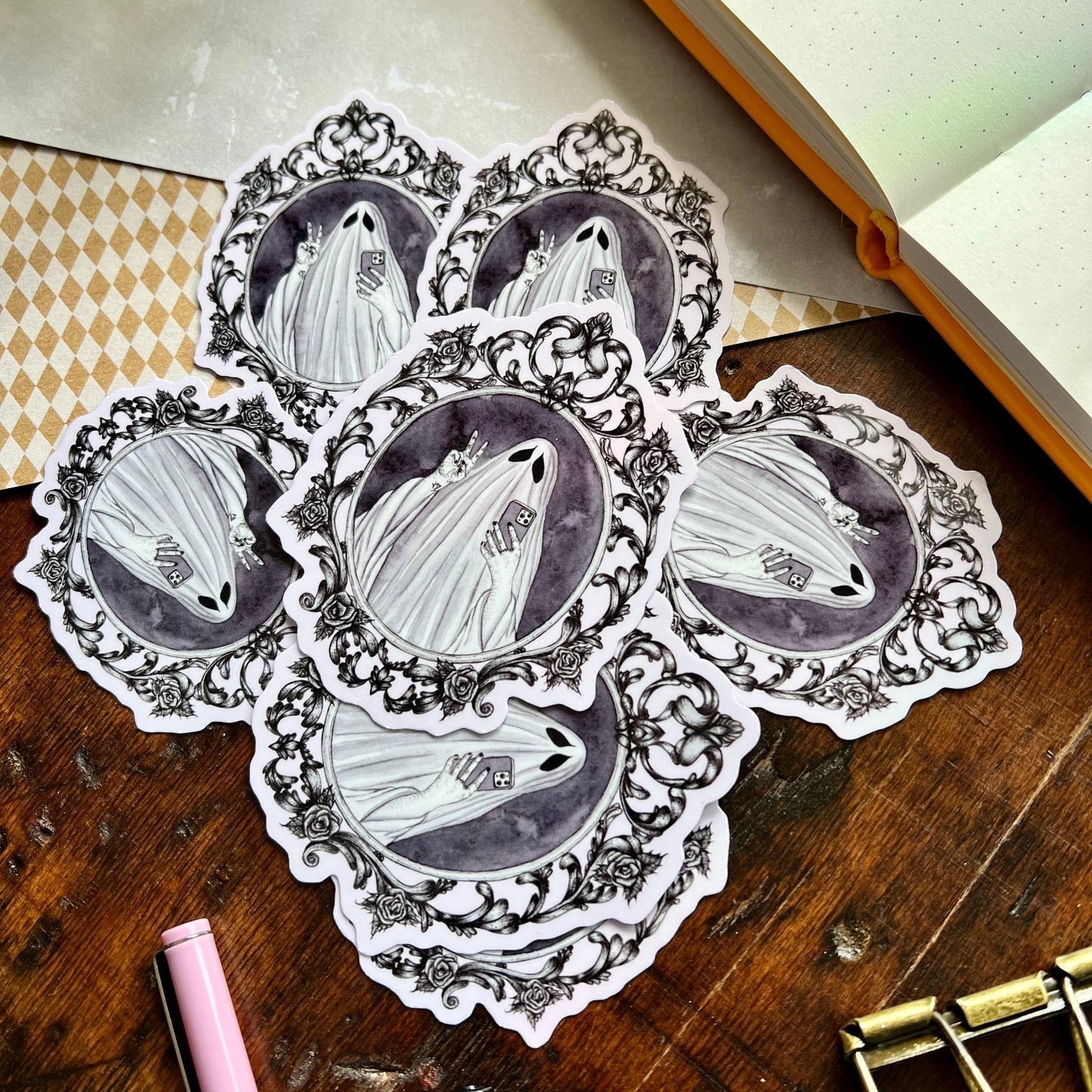 Ghost Selfie Vinyl Sticker