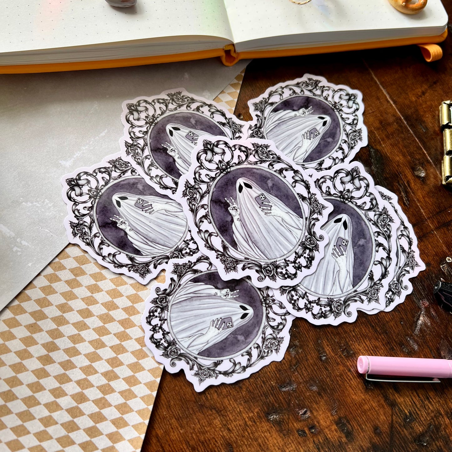 Ghost Selfie Vinyl Sticker