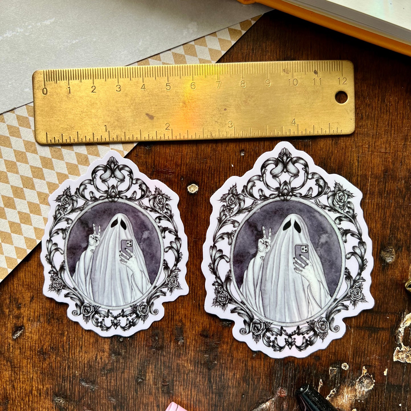 Ghost Selfie Vinyl Sticker