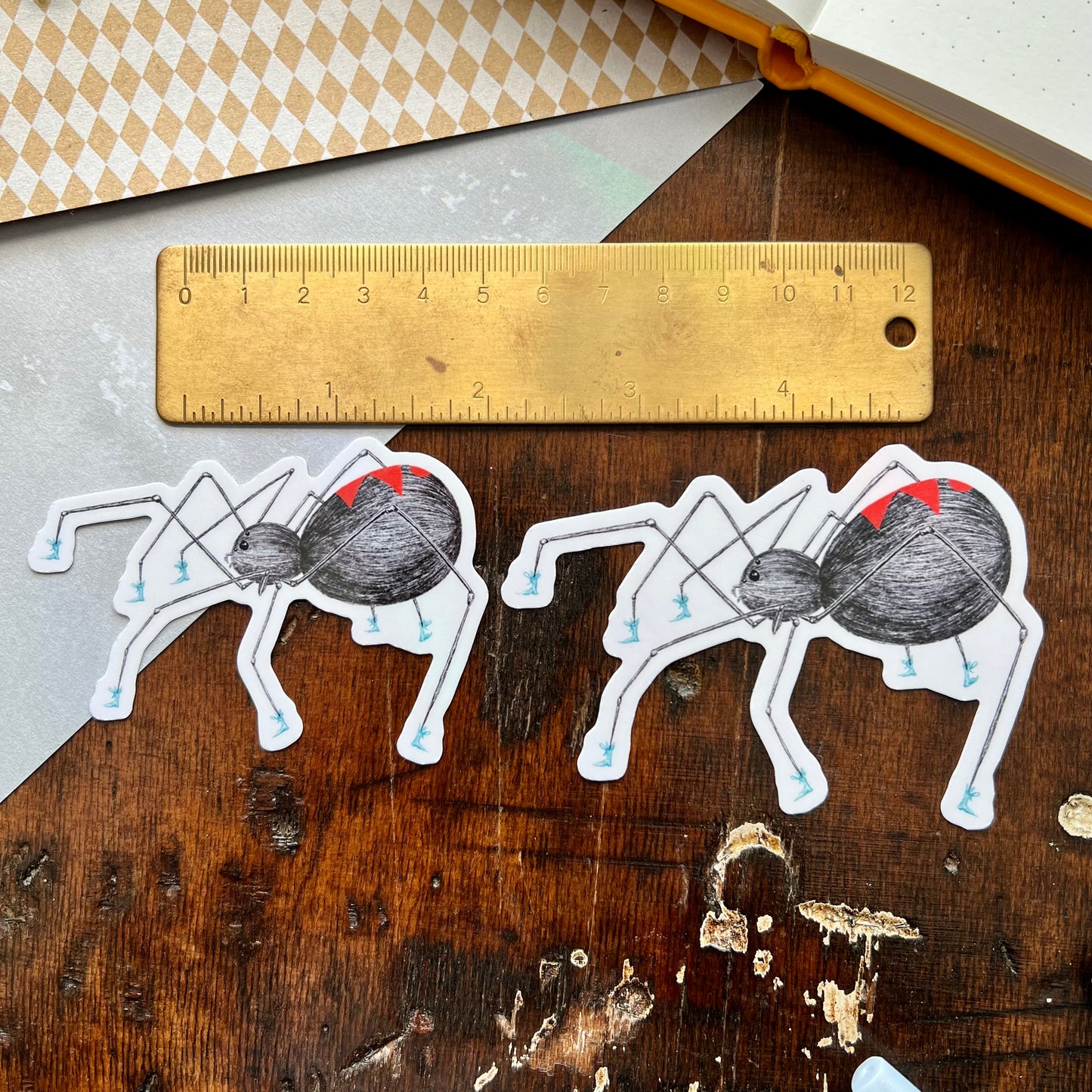 Frances the Fancy Black Widow Vinyl Sticker